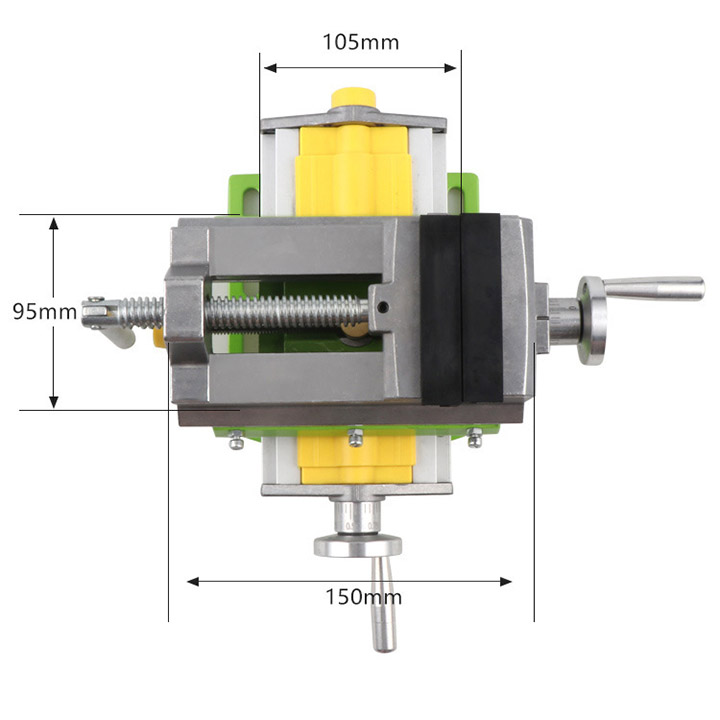 Bàn trượt tịnh tiến hai chiều mini Q kết hợp ê tô 3inch cao cấp tiên lợi hữu dụng