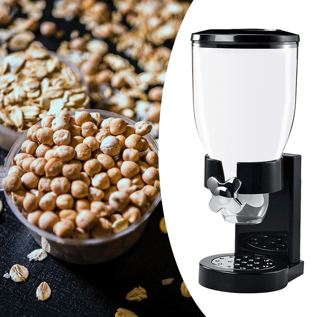 2X Cereal Dispenser Storage Dry Food Container Dispense Machine Black Single