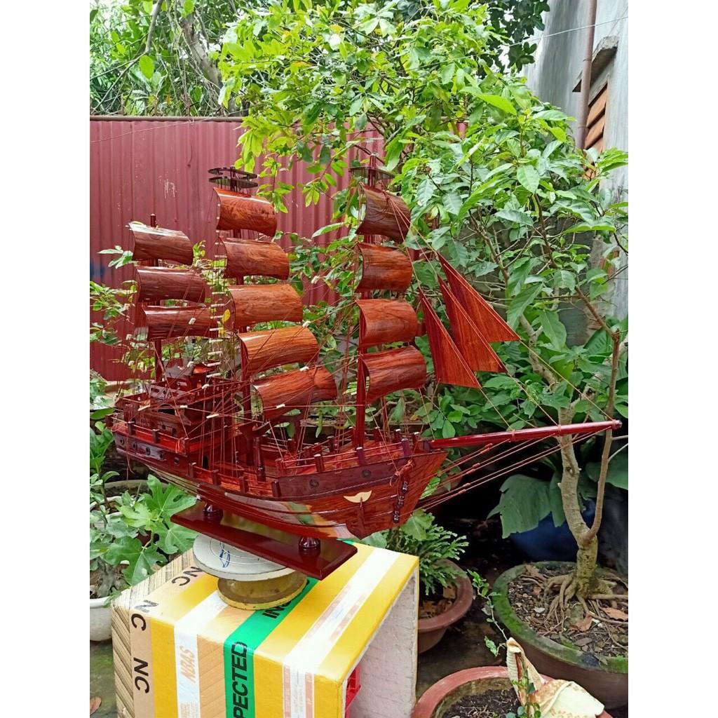 Thuyền gỗ hương ngang 80cm