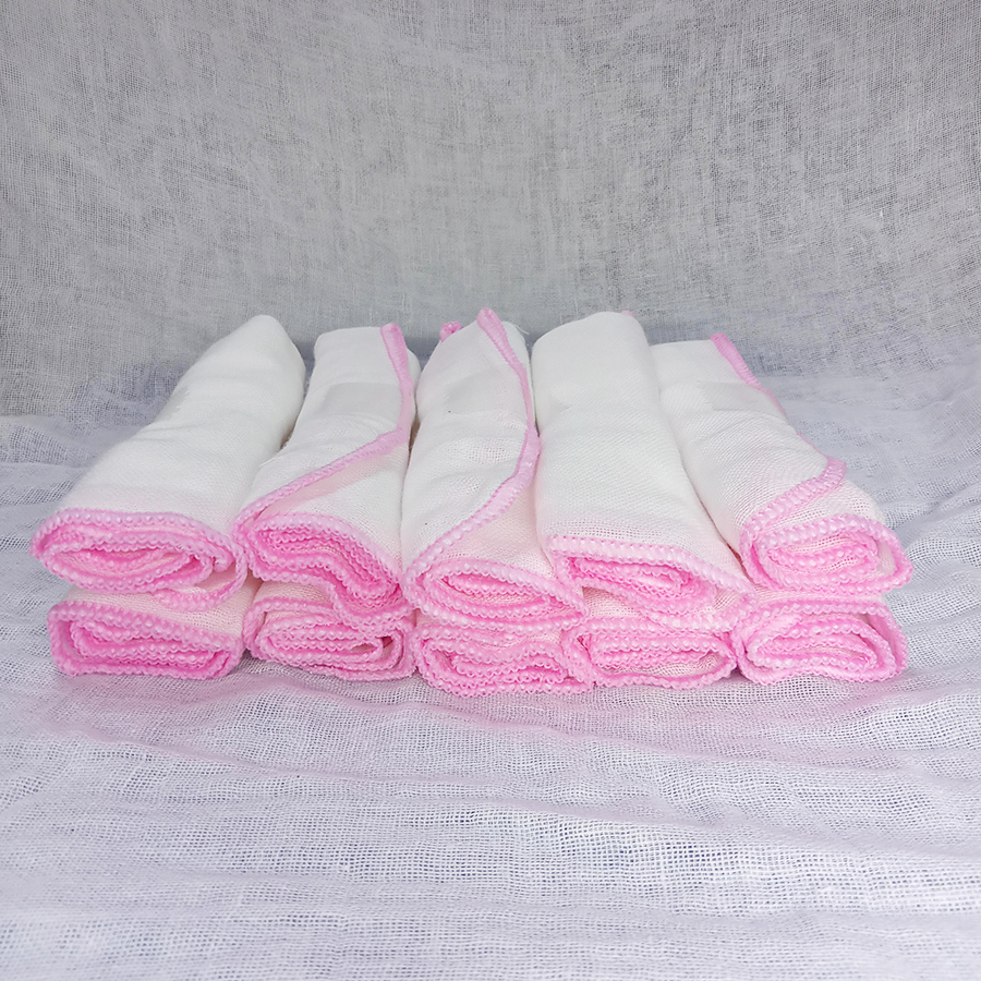 Bịch 20 Khăn sữa vải gạc Nhật Nhí 3 lớp 25x25cm 100% cotton (Đồ dùng vệ sinh cho bé) CC253F_SUNBABY