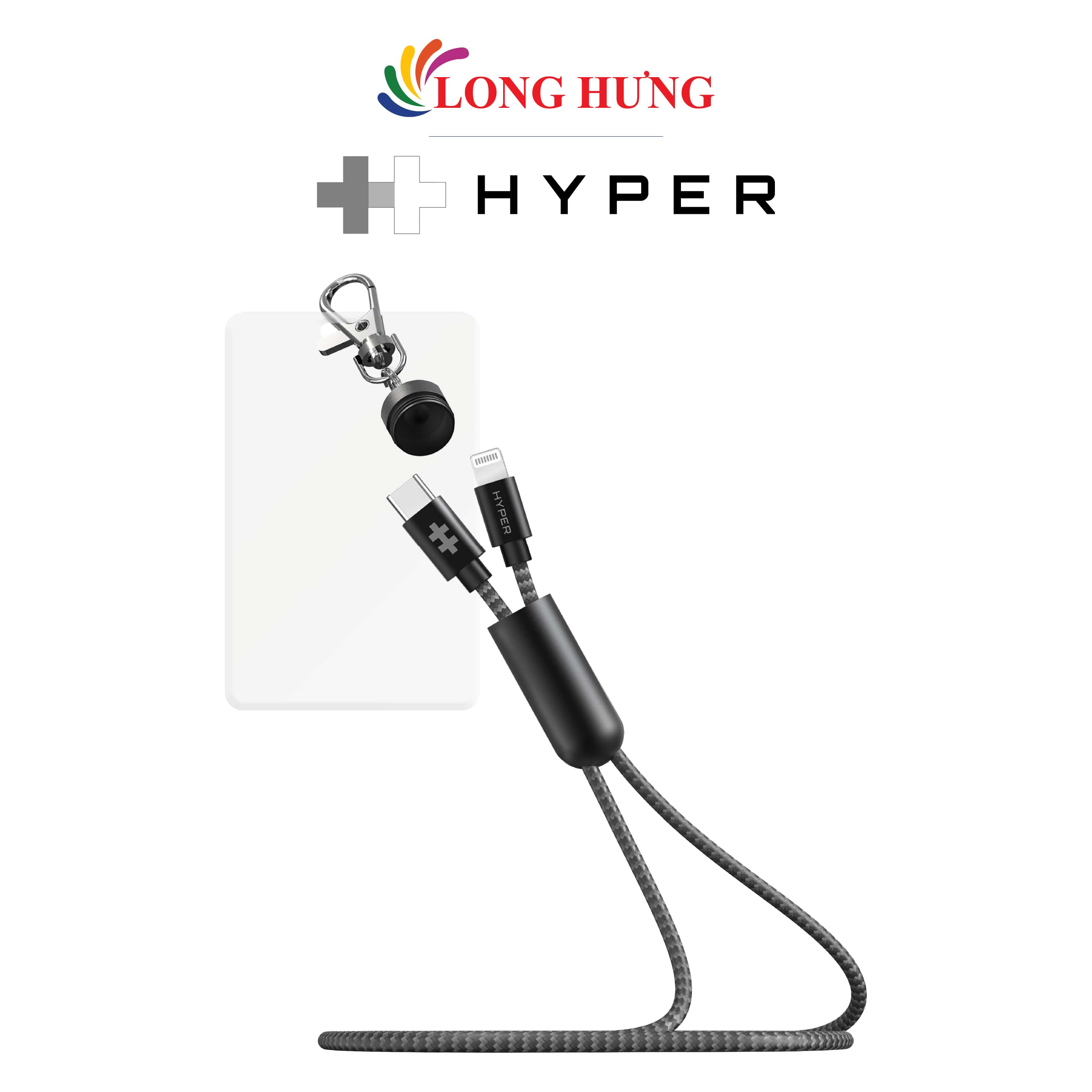 Cáp USB Type-C to Lightning HyperDrive Lanyard 1m MFI HD-CLM303 - Hàng chính hãng