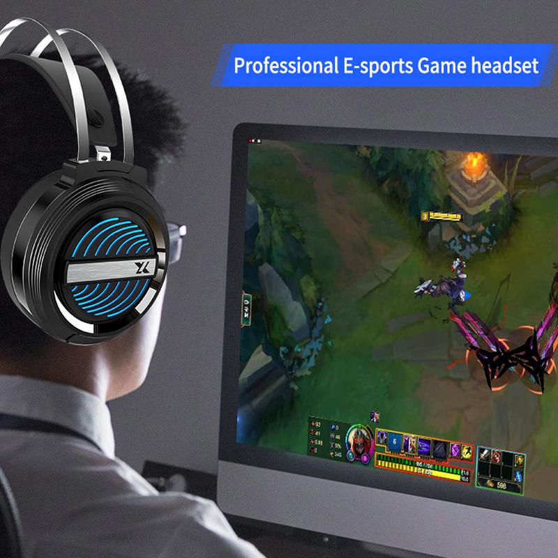 Tai Nghe Tai Nghe Chơi Game Cho Máy Tính Có Micro Vòm Stereo Điều Khiển Âm Lượng Cho Máy Tính Laptop PS4 Xbox