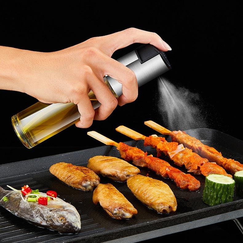 Bình xịt dầu ăn phun sương cho nồi chiên không dầu chai thủy tinh 100ml