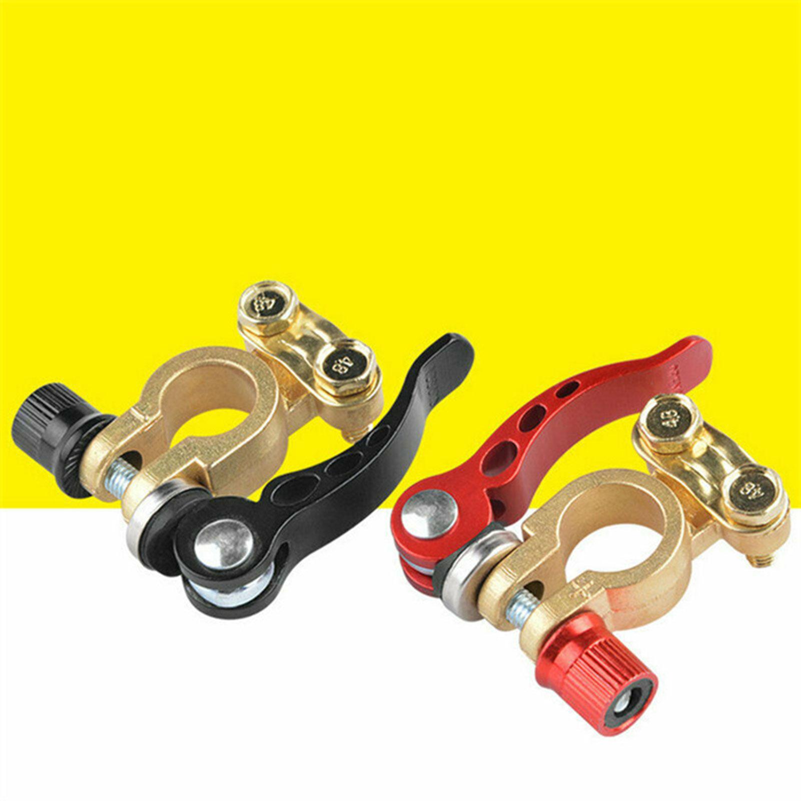 2Pcs Car Battery Terminal Connector Clamp Adjust Quick Release Disconnect Tool