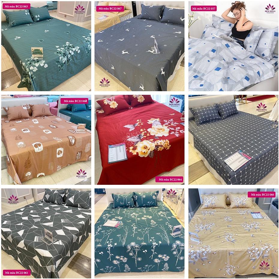 Bộ Chăn Ga Gối Cao Cấp Sông Hồng Basic 100% Cotton Mẫu 2022 - 2023