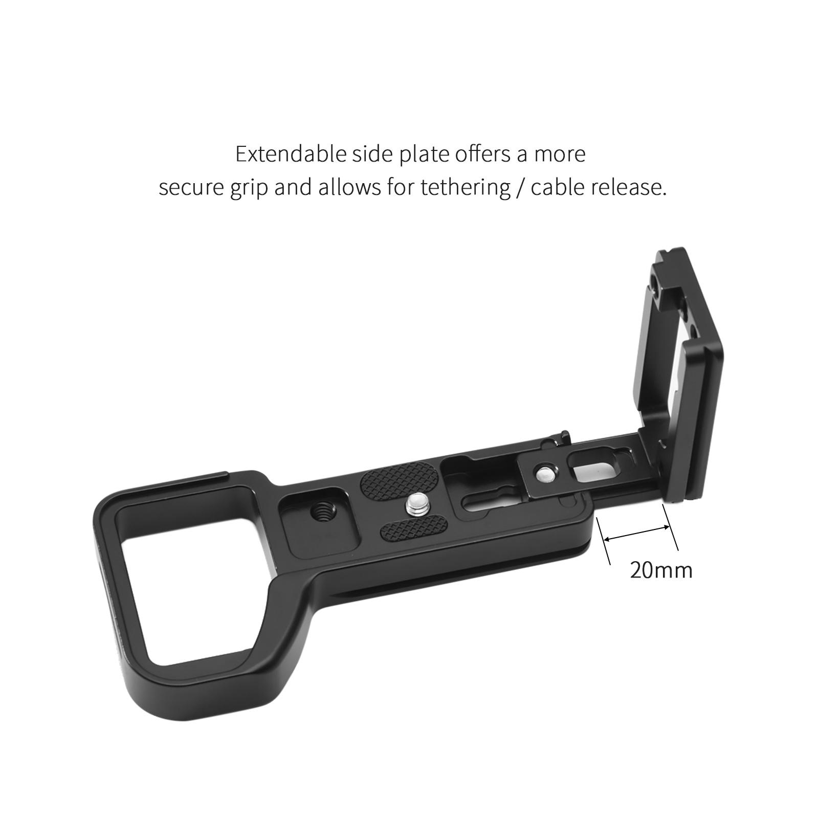 Gía đỡ hình chữ L hợp him nhôm cho máy ảnh với cờ lê lục giác gắn vít 1/4 inch