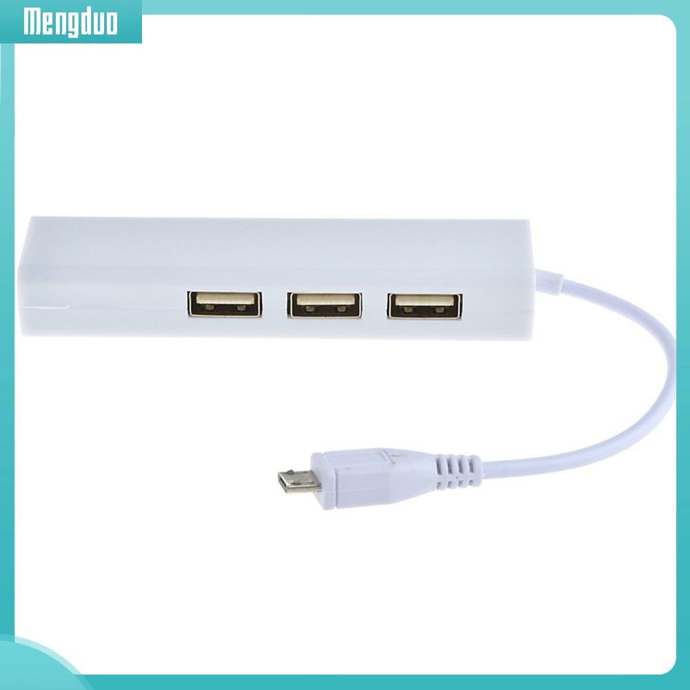 Hub chia 3 cổng Micro USB 2.0 và 1 cổng RJ45