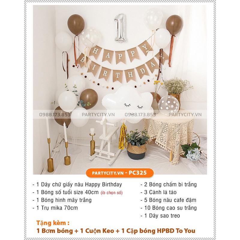 Set trang trí sinh nhật Hàn Quốc phong cách đơn giản dễ làm tại nhà