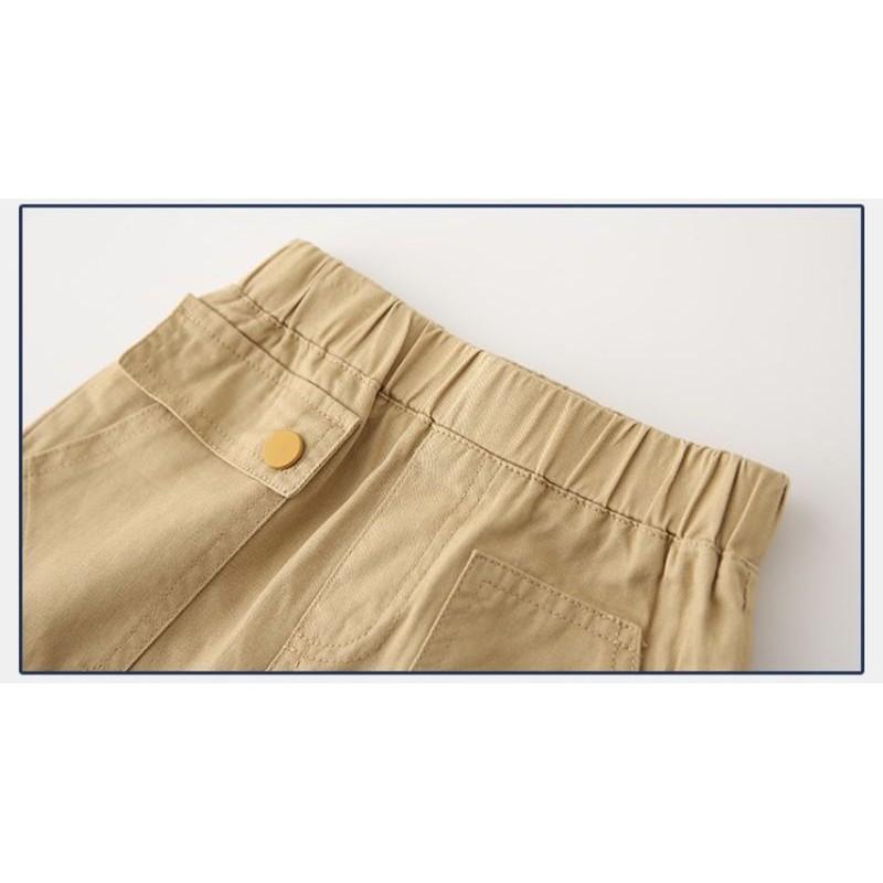 Quần kaki bé trai WAPYPY quần short cho bé hoạ tiết túi hộp (343