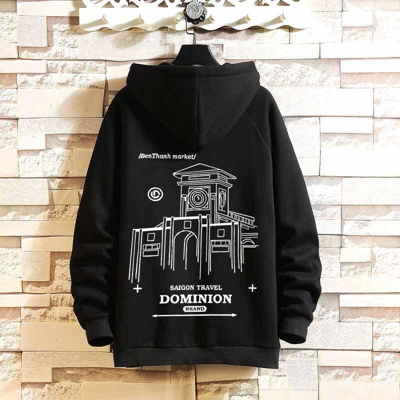 Áo hoodie nam nữ nỉ ngoại DOMINION ulzzang unisex cặp đôi hàn quốc dày mịn chống nắng hình in cá tính