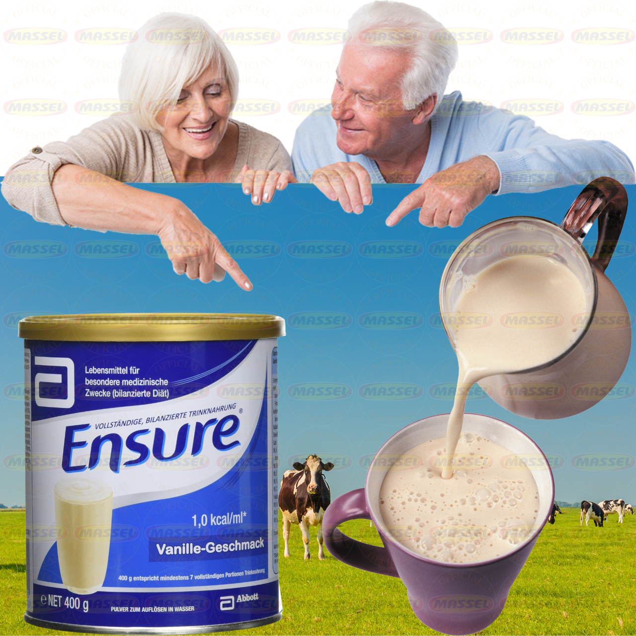 Ensure Đức cho người lớn, người ốm yếu, suy dinh dưỡng Ensure Vanille Geschmask - Cung cấp dinh dưỡng hồi phục sức khỏe - Massel Official