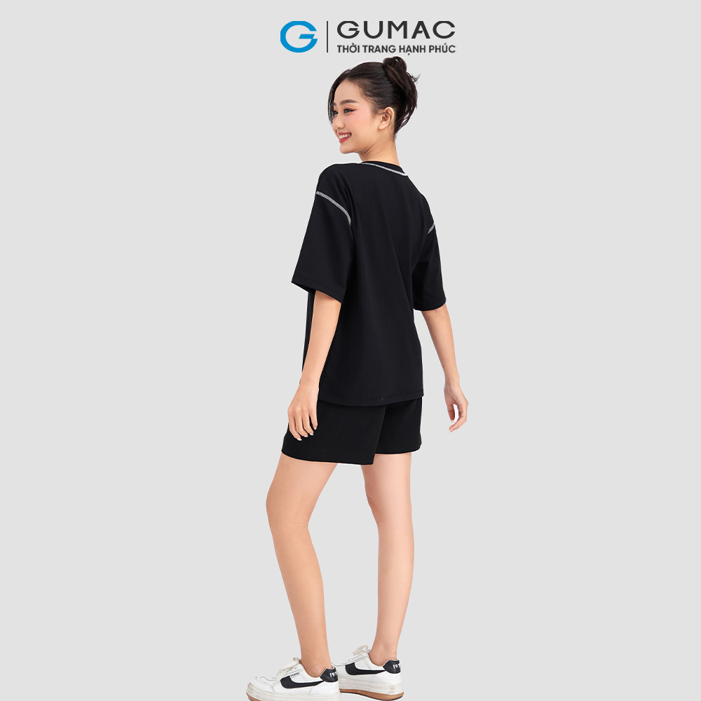 Áo thun nữ chạy viền GUMAC ATD03013