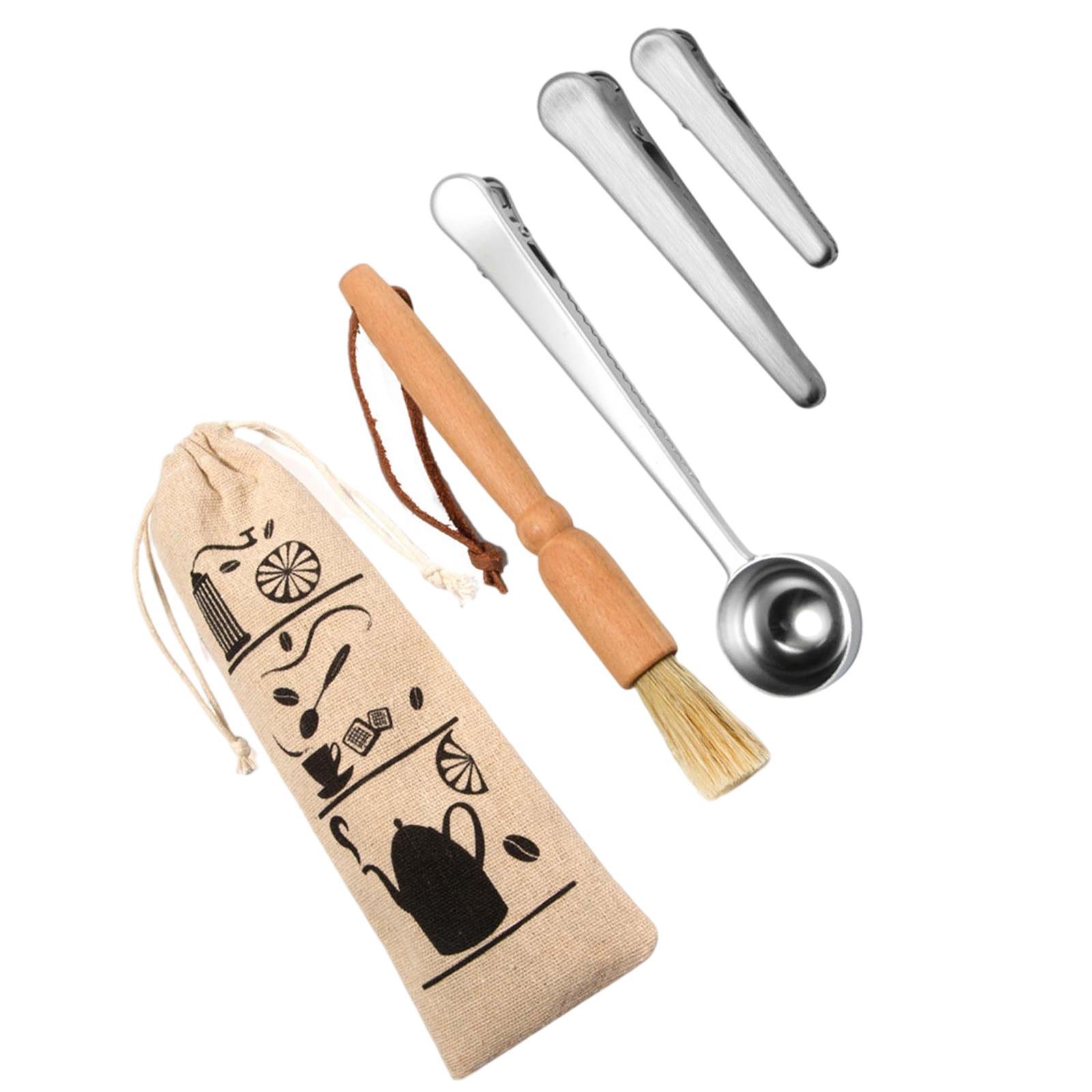 Coffee Grinder Cleaning Brush Machine Cleaner Tool Beans Wooden Handle