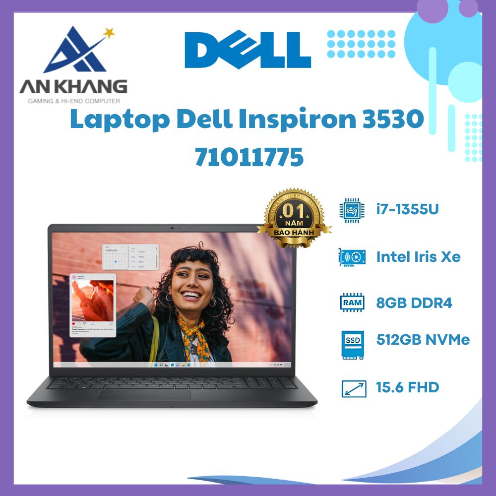 Laptop Dell Inspiron 3530 71011775 - Hàng Chính Hãng