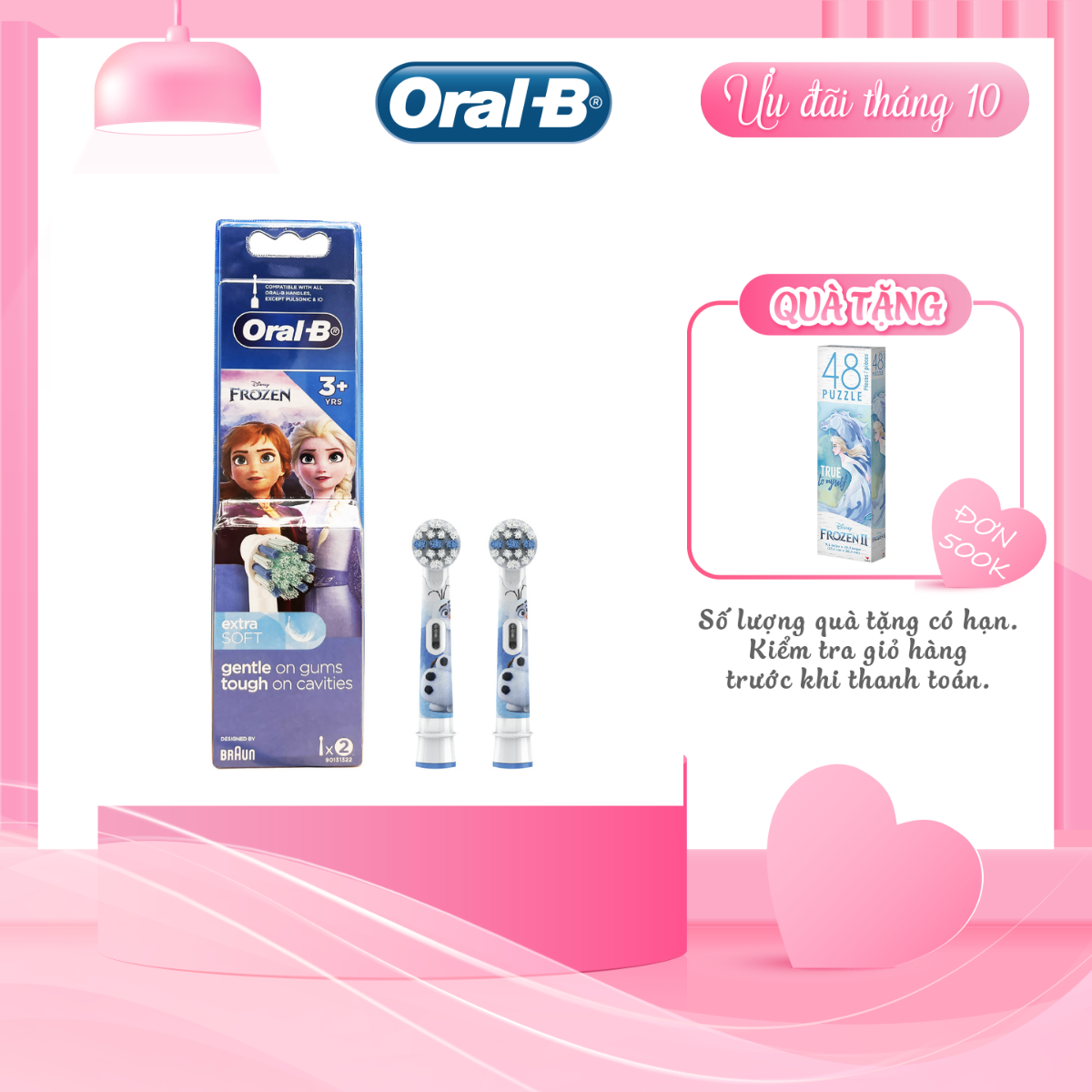 Đầu bàn chải Oral-B Pro D100 Frozen-Hàng chính hãng