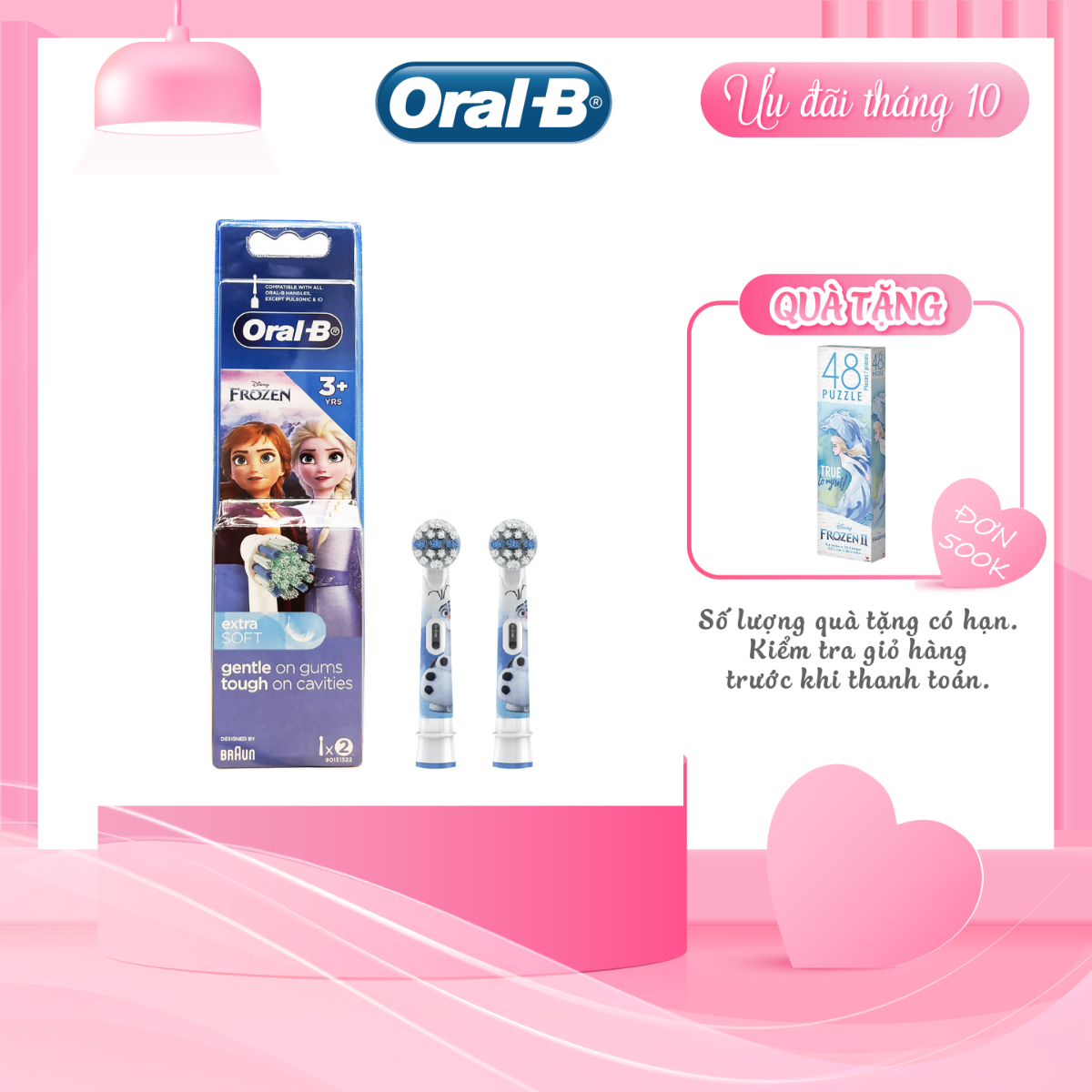 Đầu bàn chải Oral-B Pro D100  Frozen-Hàng chính hãng