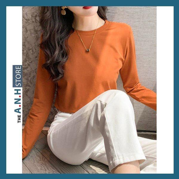 Ao thun nữ tay dài chất cotton mềm mịn