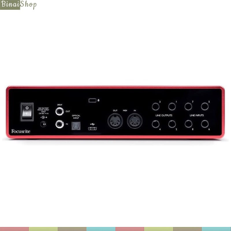 Focusrite Scarlett 18i8 (Gen 3) - Sound Card Thu Âm Chuyên Nghiệp 18in, 8 Our- Hàng chính hãng