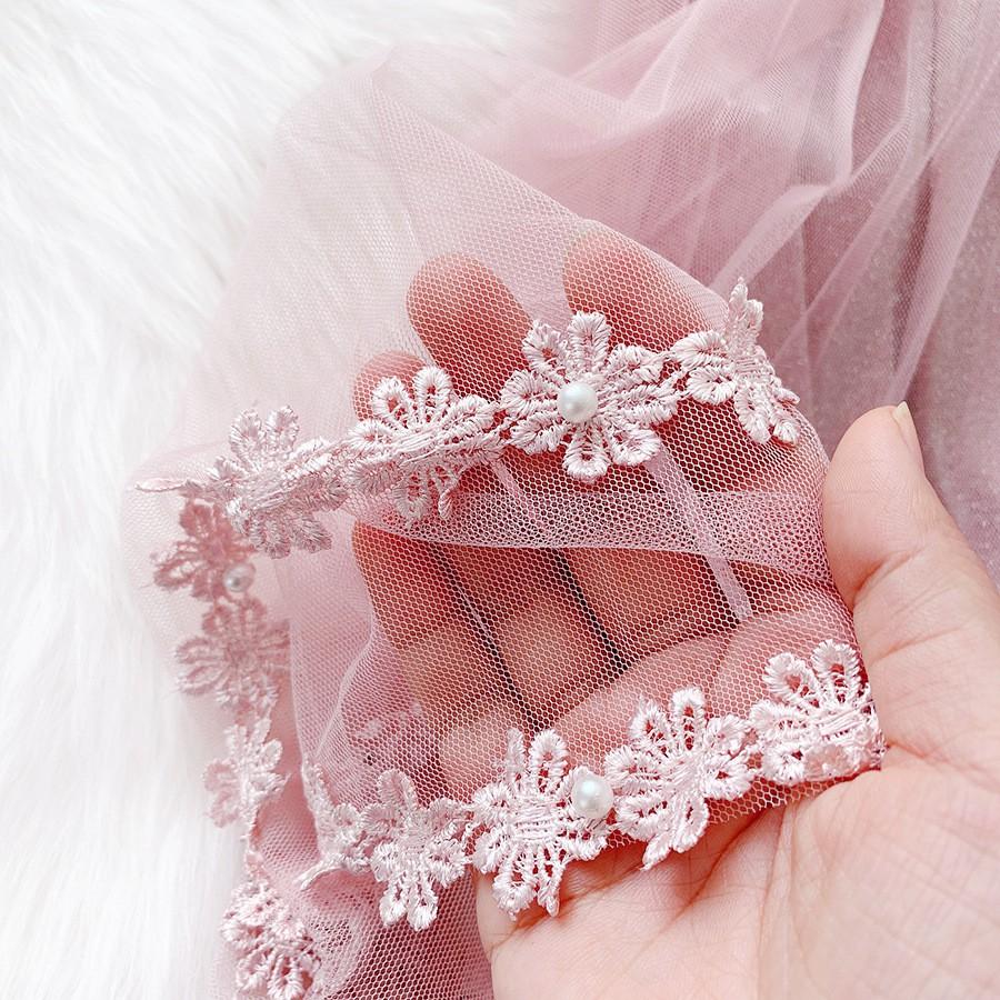 Chân váy tutu đính hoa lấp lánh VAY57