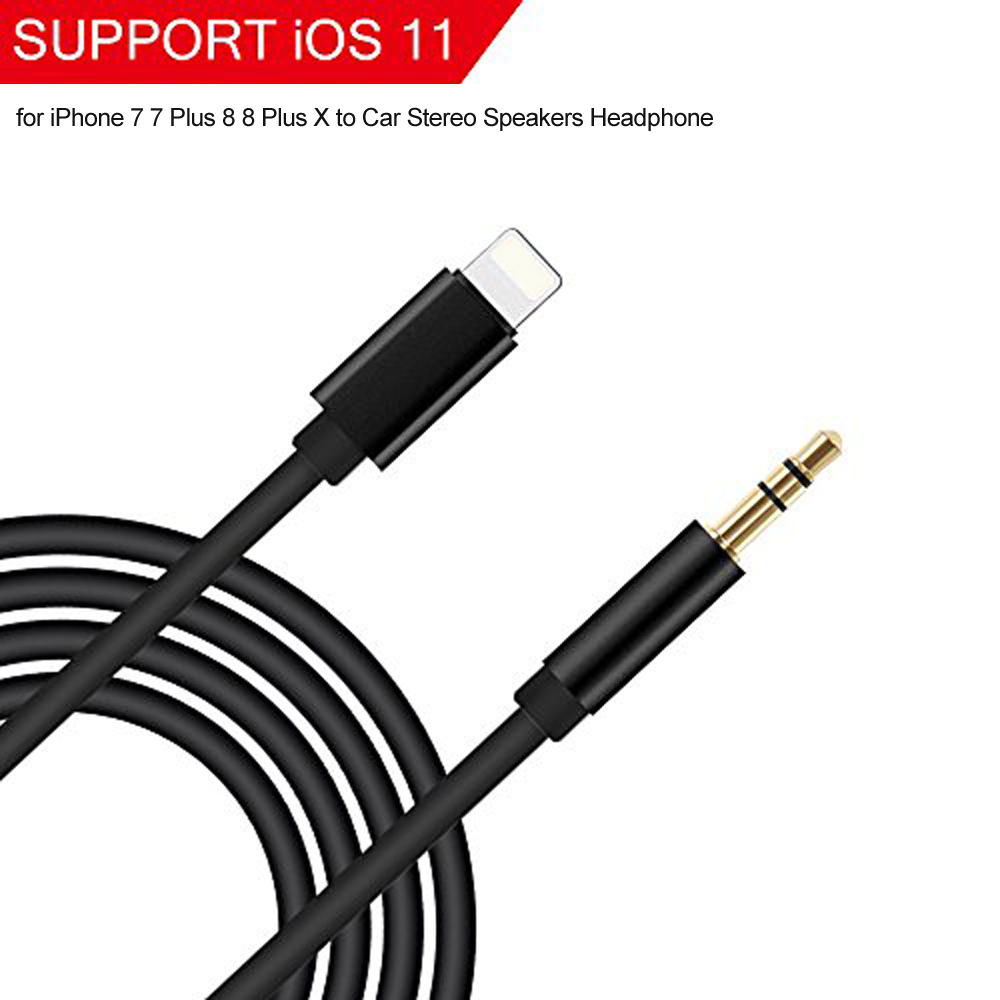 Dây Cáp Âm Thanh Nổi AUX 1 Mét Đầu Cắm 3.5mm Tương Thích Với IPhone 7 7 Plus 8 8 Plus X