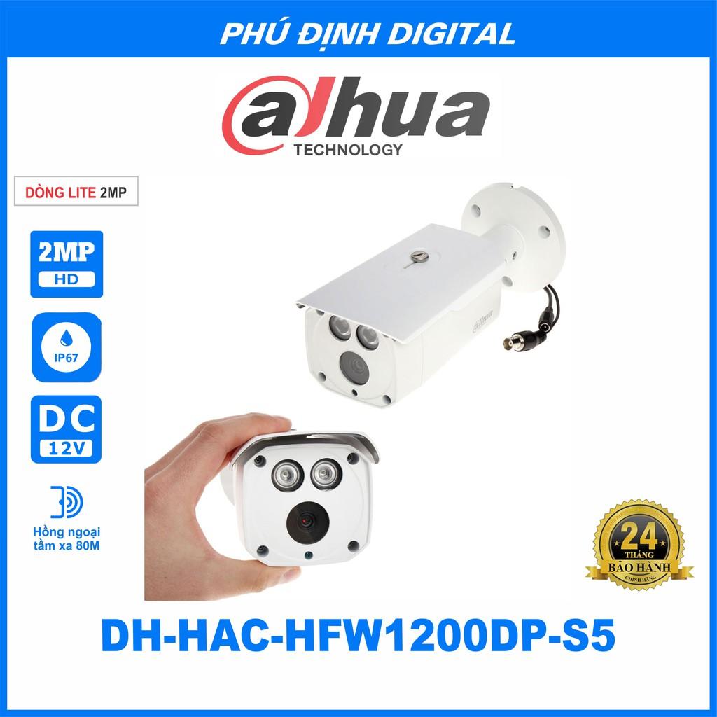 Camera HDCVI 2MP 80M hồng ngoại Dahua mã DH-HAC-HFW1200DP-S5 - Hàng Chính Hãng