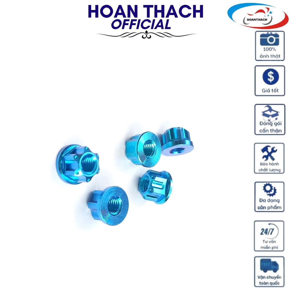 Ốc Tán 6Ly Gr5 Titan Màu Xanh Lục Bảo dùng cho nhiều dòng xe SP010423 (giá 1con)