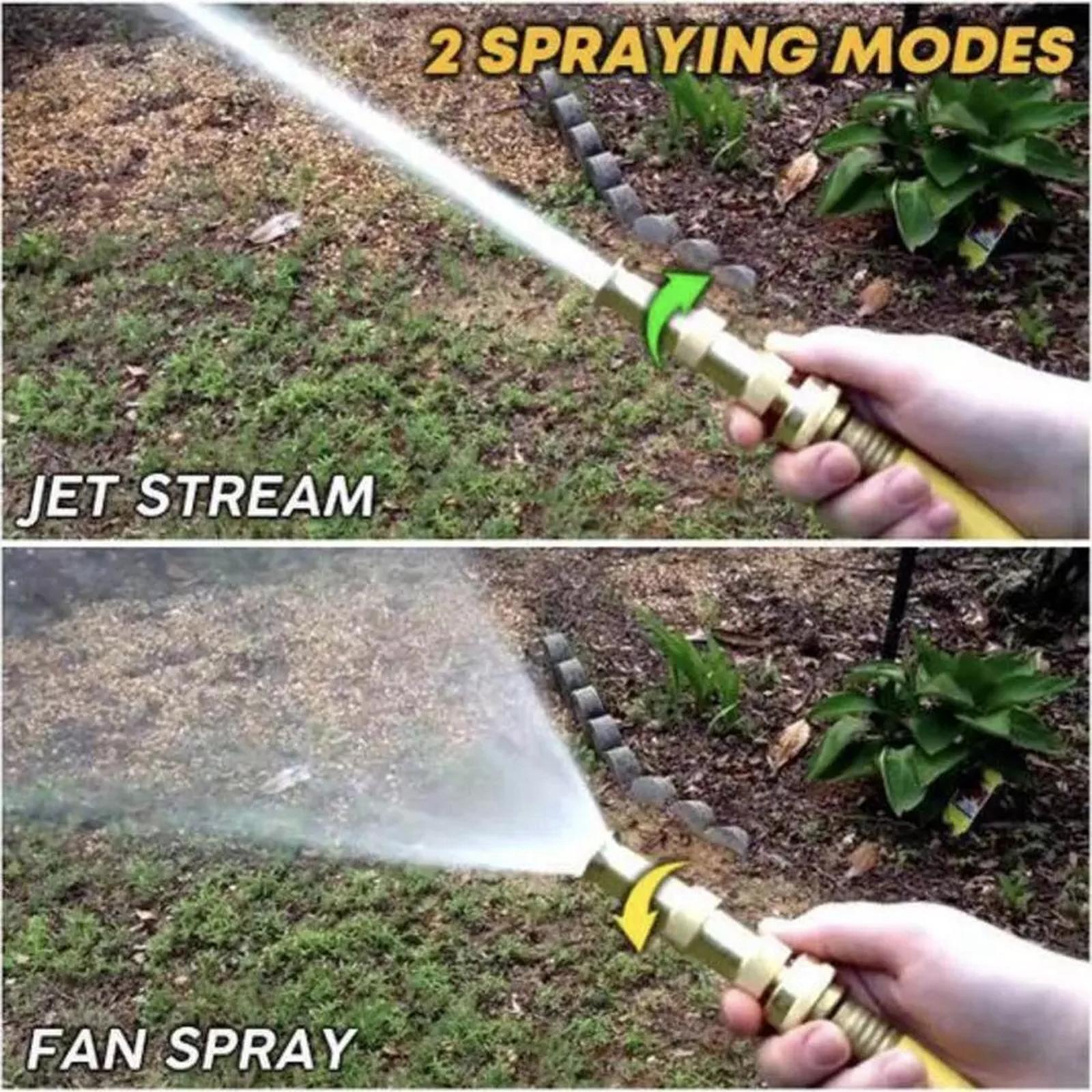 Brass Hose Nozzle Heavy Duty - High Pressure Hose Nozzle, for Garden Hose, Easy Twist Water Hose Nozzle Sprayer, Brass Nozzle Sprayer for Cars Wash