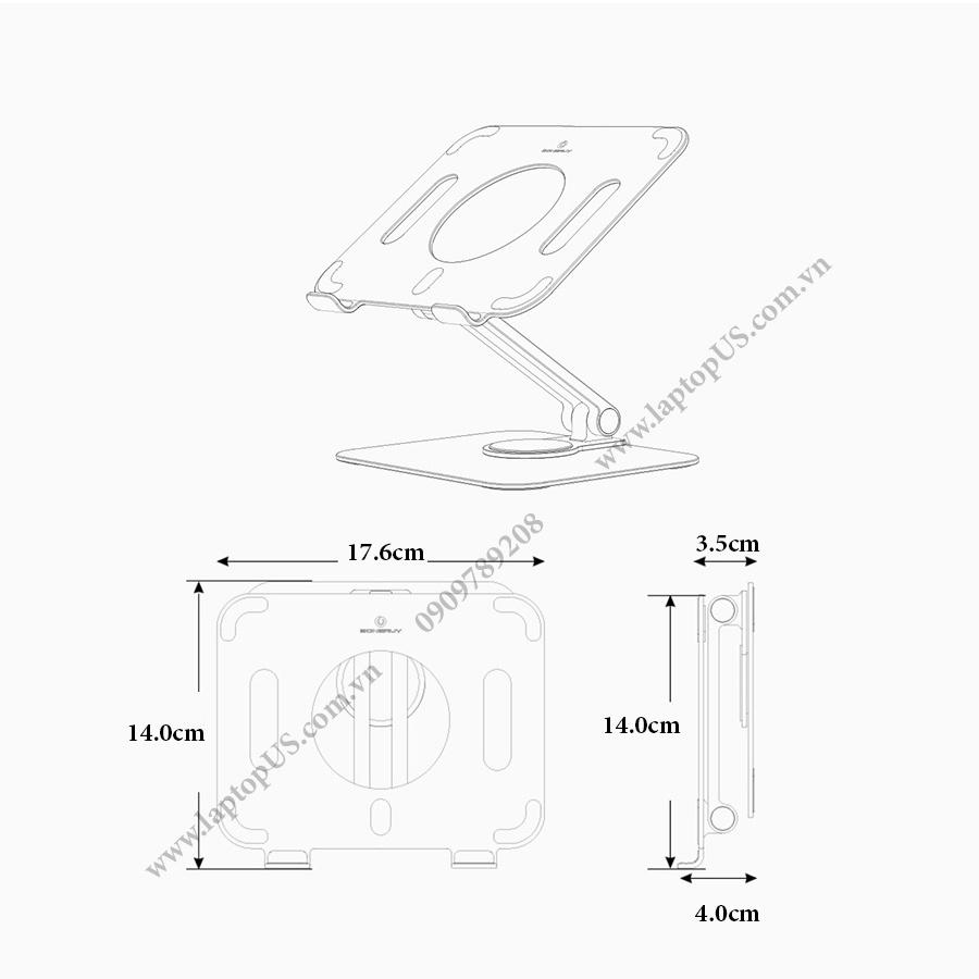 Giá đỡ Máy Tính Bảng Siêu Chắc Chắn Nhôm Dày Nặng