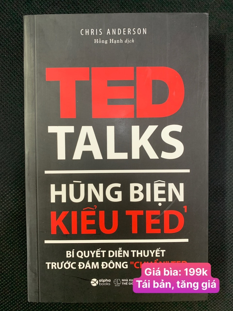 Hùng Biện Kiểu Ted 1 - TED TALKS: Bí quyết diễn thuyết trước đám đông &quot;chuẩn&quot; TED - Chris Anderson - Hồng Hạnh dịch - (bìa mềm)