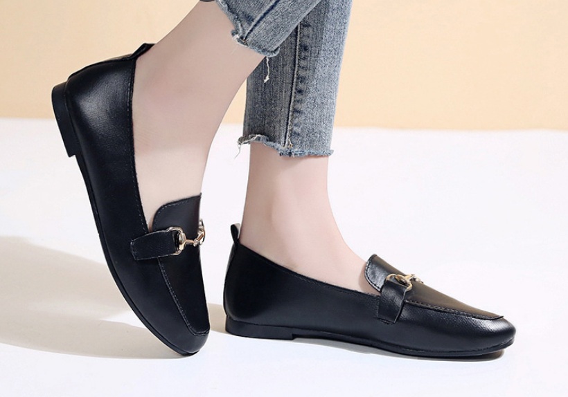 Giày loafer bệt khoen ngang, giày búp bê, giày nữ đế bệt S163