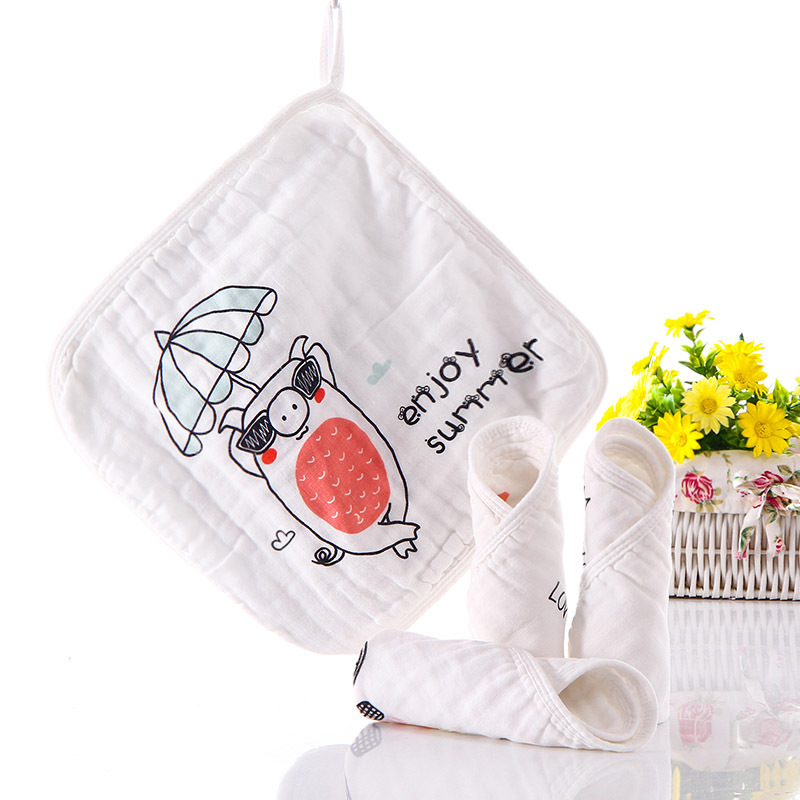 Combo 5 Khăn Sữa Sợi Bông Cotton Mềm Mại Cho Da Em Bé 30*30cm - Hàng Chính Hãng (Giao Mẫu Và Màu Ngẫu Nhiên)