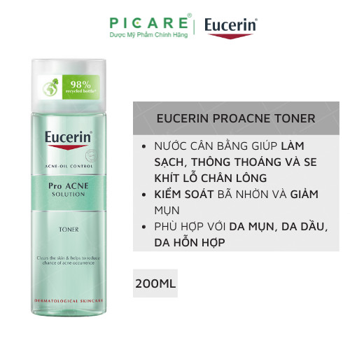 Nước Hoa Hồng cho Da Mụn Eucerin Pro ACNE Solution Toner (200ml)