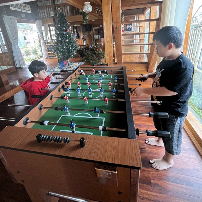 Bàn Bi Lắc Bóng Đá Cỡ Lớn 1,4m Harvard Wooden JX 101Y Chuẩn Thi Đấu, Banh Bàn Foosball 1m4 Gia Đình Văn Phòng Hanana