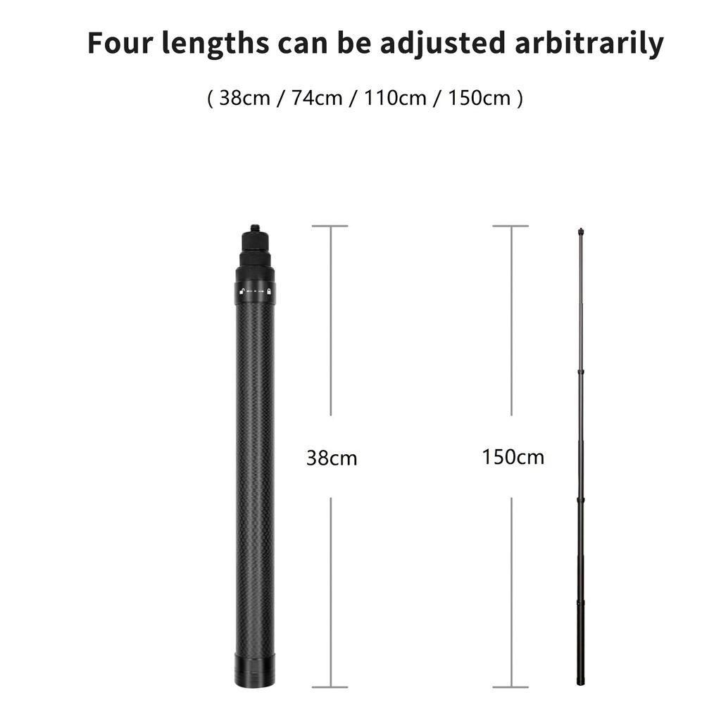 1 5m Selfie Stick Telescopic Selfie Stick Ultralight Carbon Fibre Selfie Rod Standard 1/4 Thread Portable Selfie ELEN