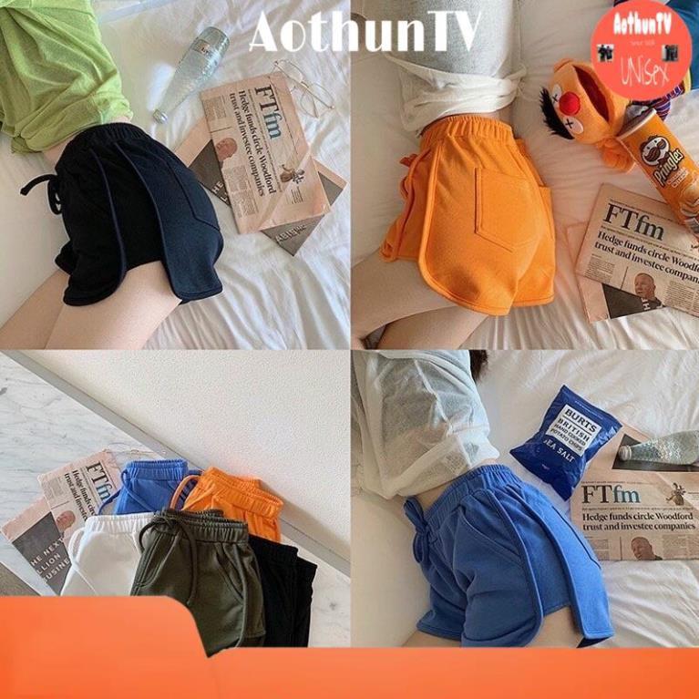 Quần Đùi Trơn Chất Da Cá- Quần Short Đùi Ulzzang