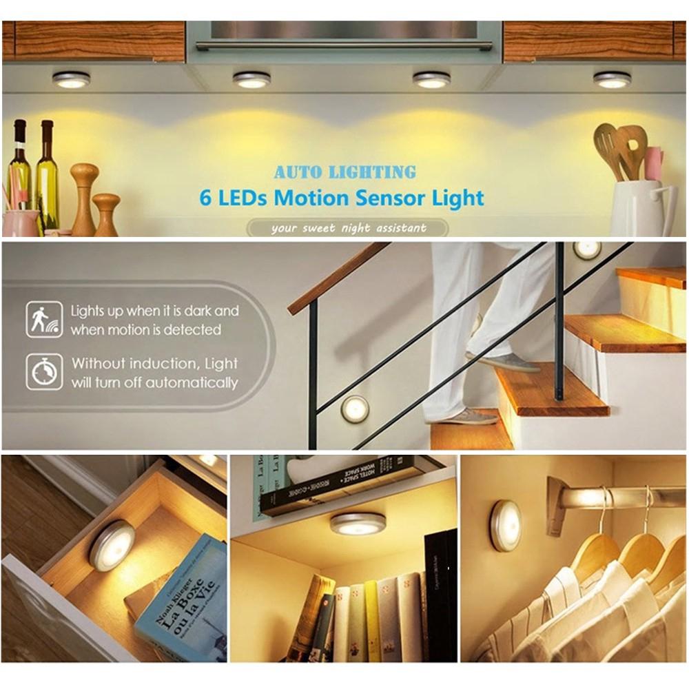 Đèn LED 10 Bóng Cảm Biến Chuyển động Không Dây Dùng Cho Tủ Quần áo