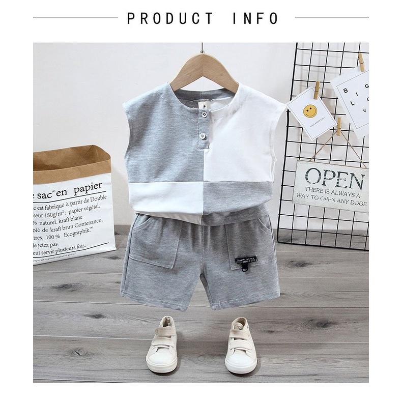 Bộ Cộc Tay Cho Bé Trai , Bộ thun Cộc Tay Cực Mát Từ 6-28kg -BABY SÓC