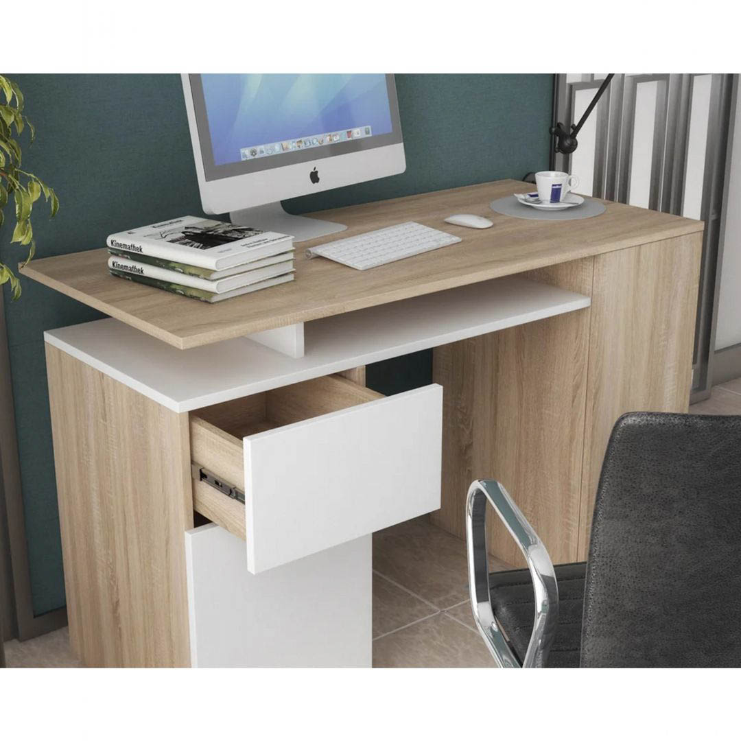 Bàn làm việc, bàn học gỗ hiện đại SMLIFE Dazai  | Gỗ MDF dày 17mm chống ẩm | D120xR55xC75cm