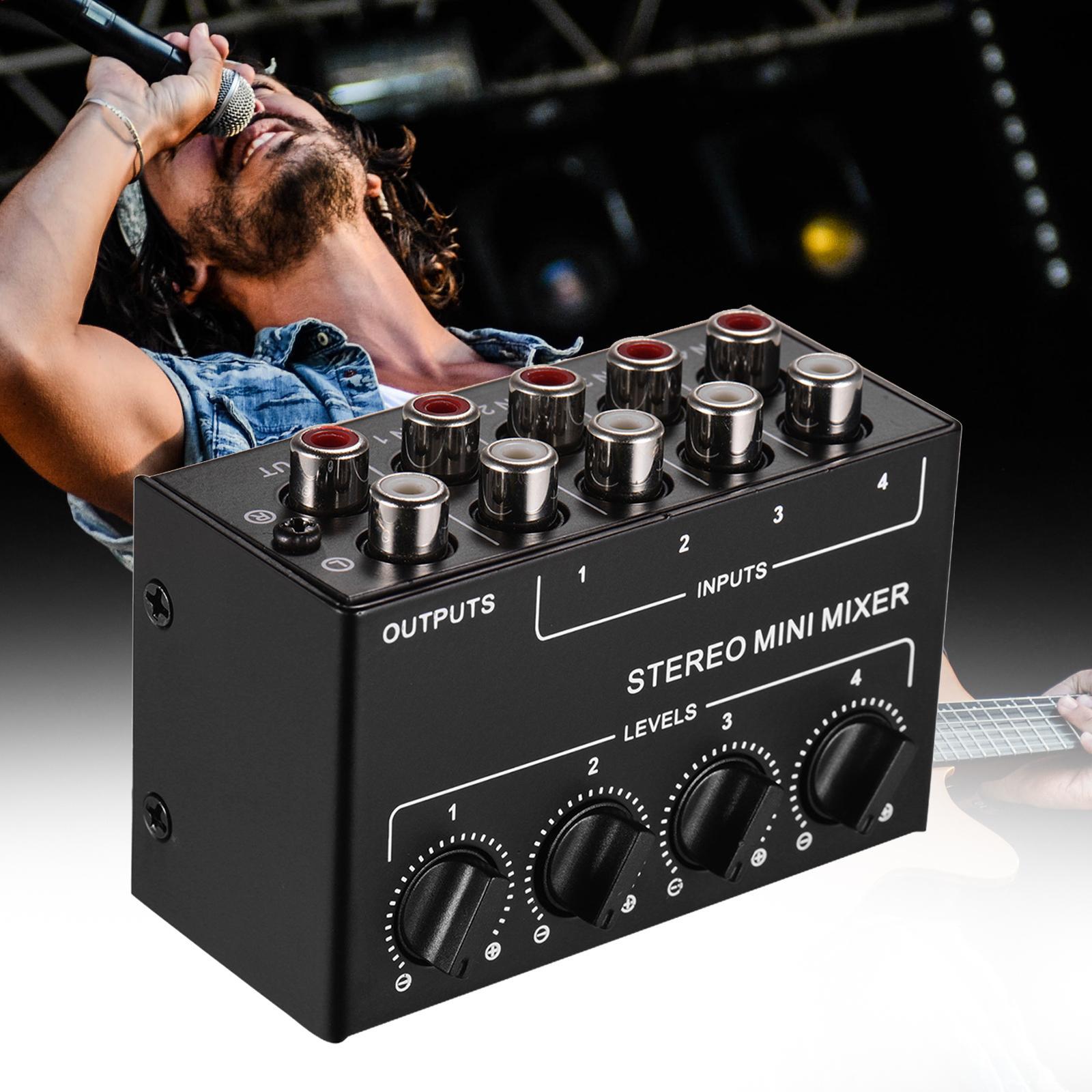 Mini Audio Mixer Portable Passive Mixer for Live and Studio CD Player Tablet