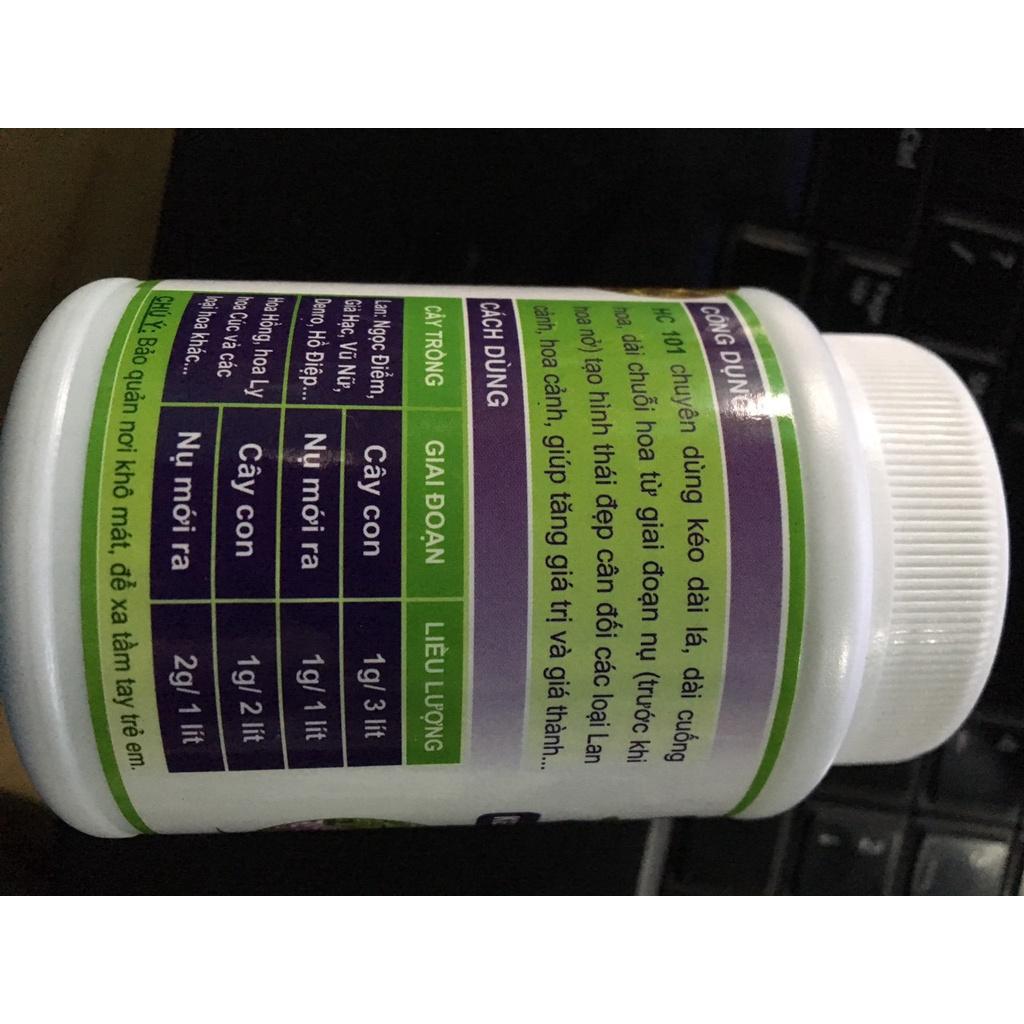 Phân bón HC 101 kéo dài lá, chuỗi hoa dành cho hoa lan cây cảnh lọ 60gr