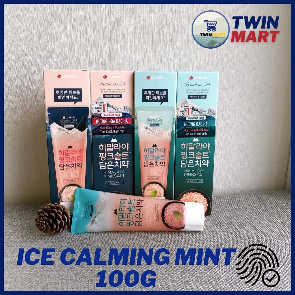 Kem Đánh Răng Muối Hồng Himalaya Pinksalt Floral Mint - Ice Calming Mint - Brightening 100g Hàn Quốc Trắng Răng