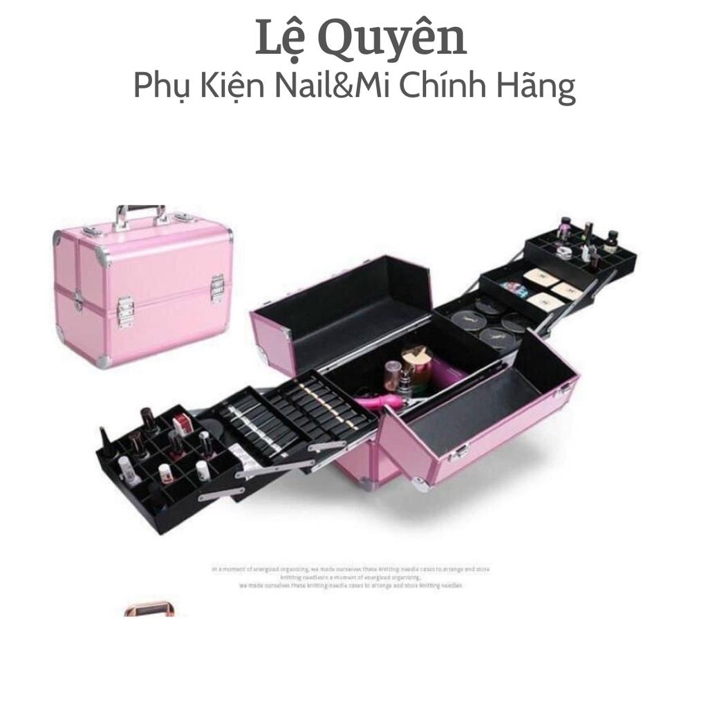 Cốp Đựng Đồ Nail Mi , Cốp Nhôm Đựng Dụng Cụ Trang Điểm Phun Xăm Mỹ Phẩm 2 Tầng-3Tầng