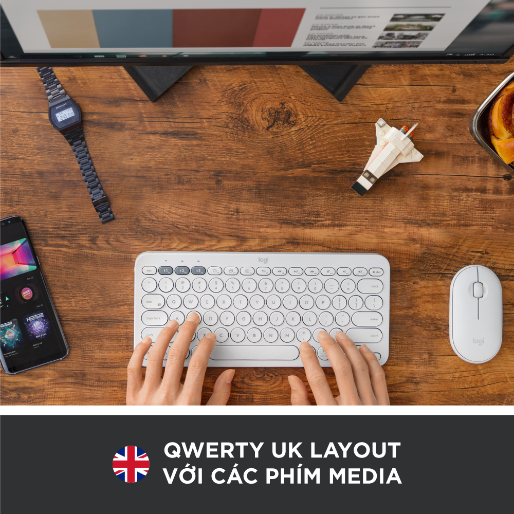 Bàn Phím Bluetooth Logitech K380 - Hàng Chính Hãng