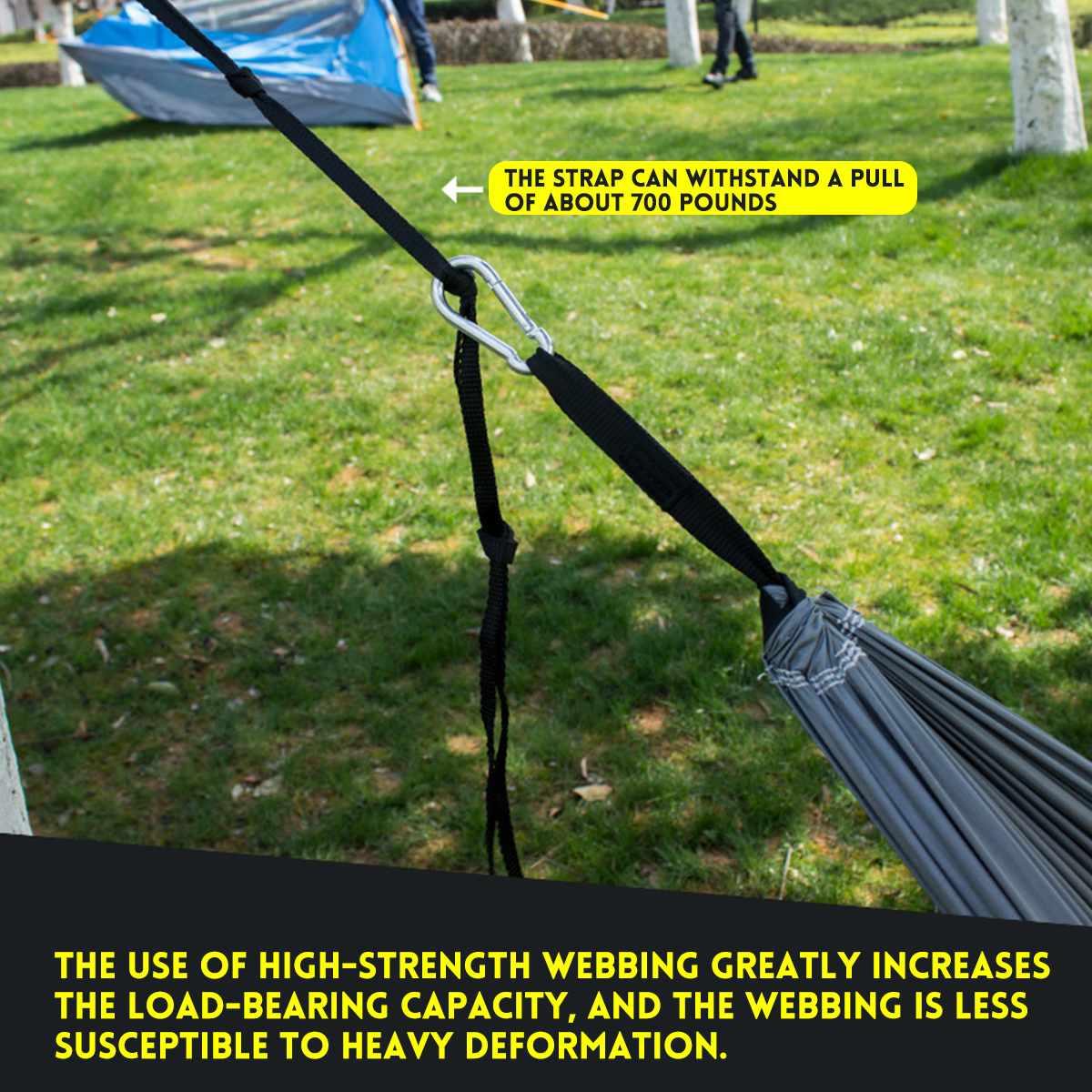 270*140Cm Di Động Cắm Trại Vải Dù Võng Vườn Đồ Gỗ Nội Ngoại Thất Giải Trí Ngủ Xoay Du Lịch 2 Người Treo Giường