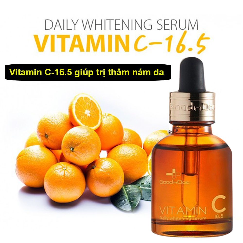 Serum Chuyên Nám Goodndoc Vitamin C 16.5 Daily Whitening Serum Giúp Trắng Sáng Da, Hỗ Trợ Giảm Thâm Nám, Chống Lão Hóa - GoodnDoc Vitamin C 30ml