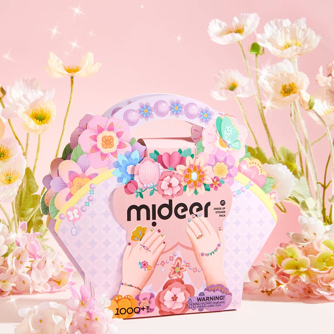 Đồ Chơi Sticker Hình Xăm, Dán Móng Tay Cho Bé Gái Mideer Garden Fairy Dress Up Sticker Pack 1000 miếng