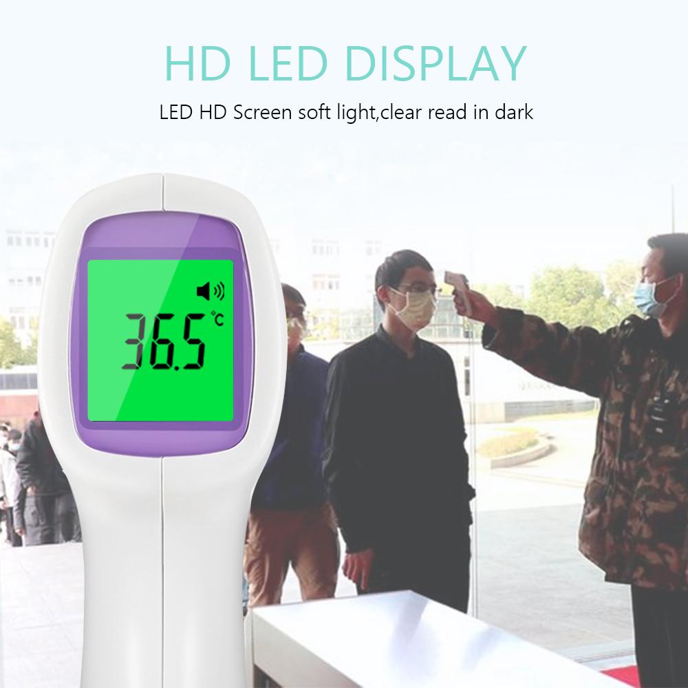 Infrared Forehead Thermometer, Accurate Digital Non-Contact Thermometer Temperature Gun with LCD Display for Infants and Adults