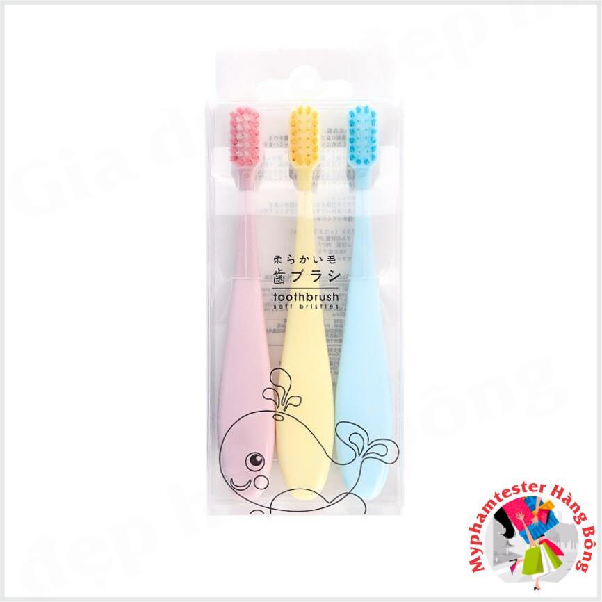 Set 3 bàn chải cho bé, hàng xuất Nhật