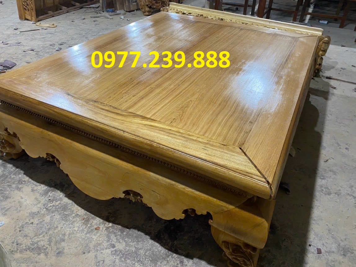 sập trơn ngồi gỗ gụ nam phi 180x220cm