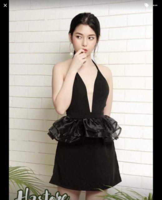 Đầm body thun pha lưới bèo kiếng